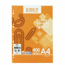 Papeterie Et Bureau|2 BE S KOOL Copies doubles grands carreaux A4 400 pages