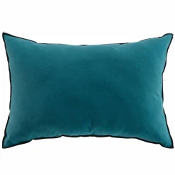 Tapis Et Coussins|Stokomani Coussin déhoussable bleu en coton recyclé 40x60cm