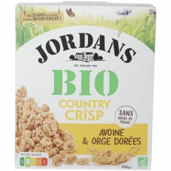 Épicerie Sucrée|JORDANS Céréales country crip bio avoine et orge dorées