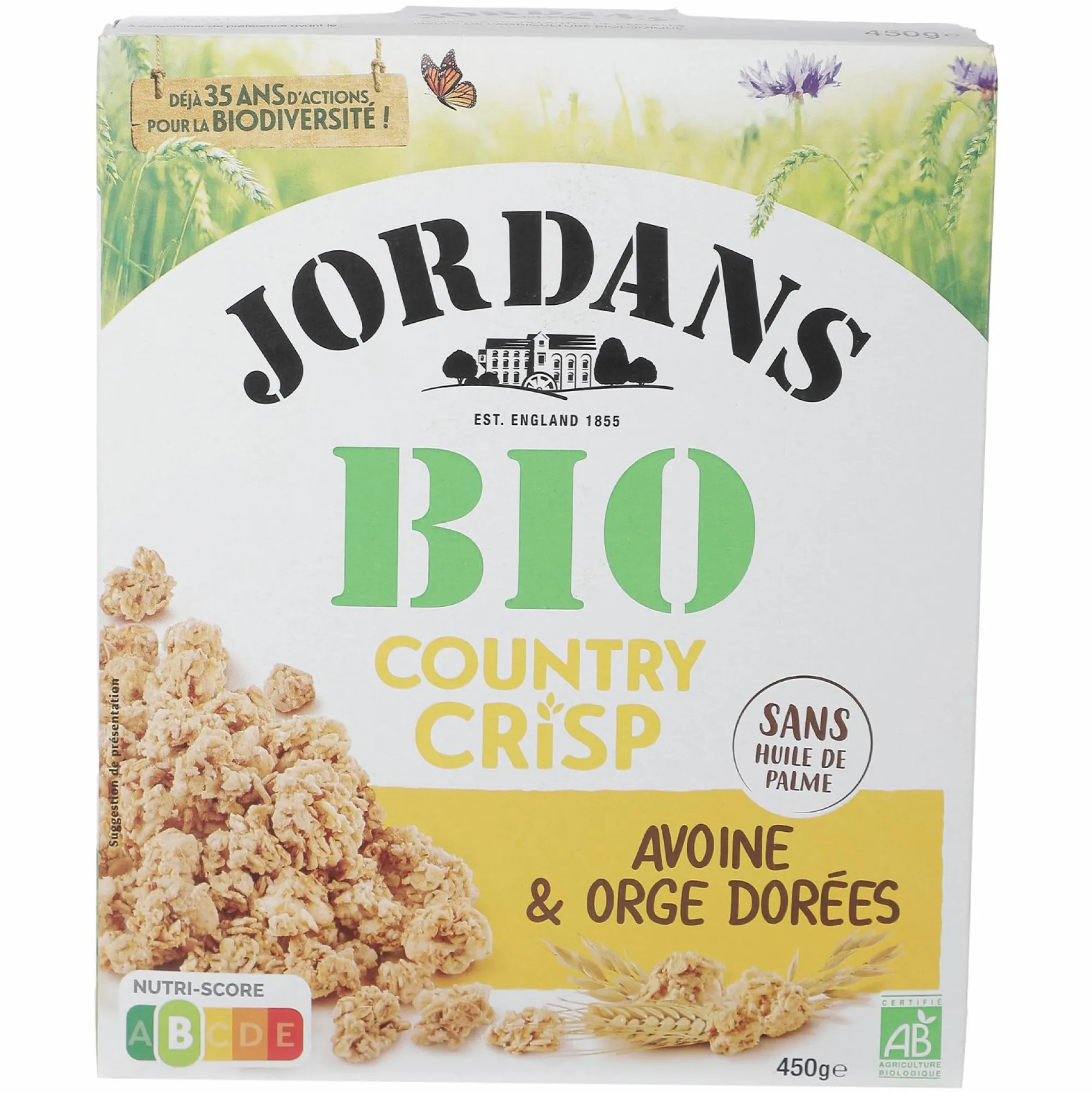 Épicerie Sucrée|JORDANS Céréales country crip bio avoine et orge dorées