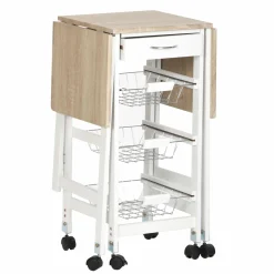 Rangement|SPACE N BOX Desserte roulette pliante