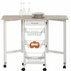 Rangement|SPACE N BOX Desserte roulette pliante