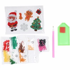 Jouet|Loisirs Créatifs|Stokomani Diamond painting stickers Noël 12 pièces
