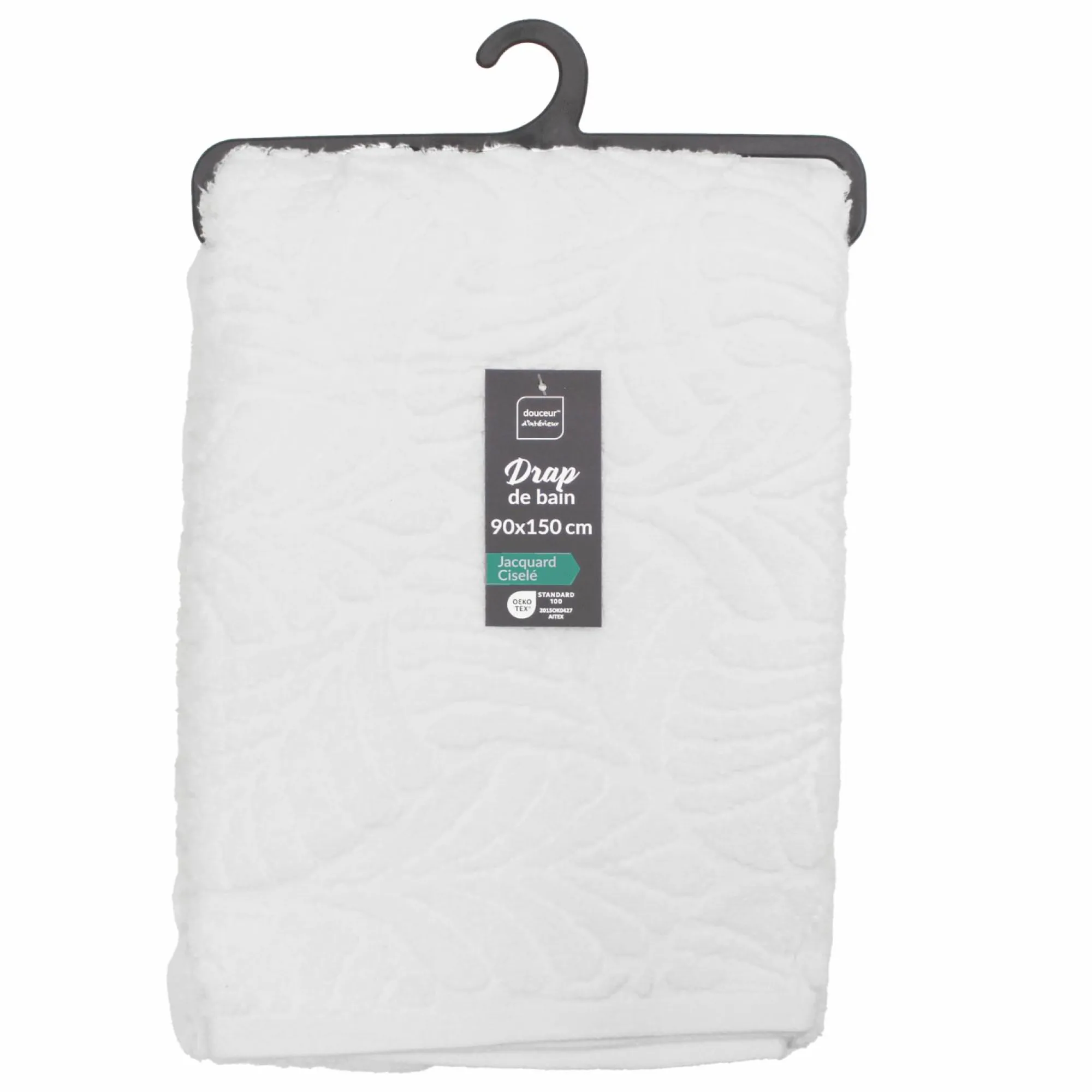 Linge De Bain|Salle De Bain Et Wc|Stokomani Drap de bain Madeira Blanc