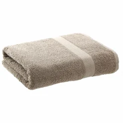 Linge De Bain|Salle De Bain Et Wc|INDIG EAU Drap de bain taupe 90x145 cm