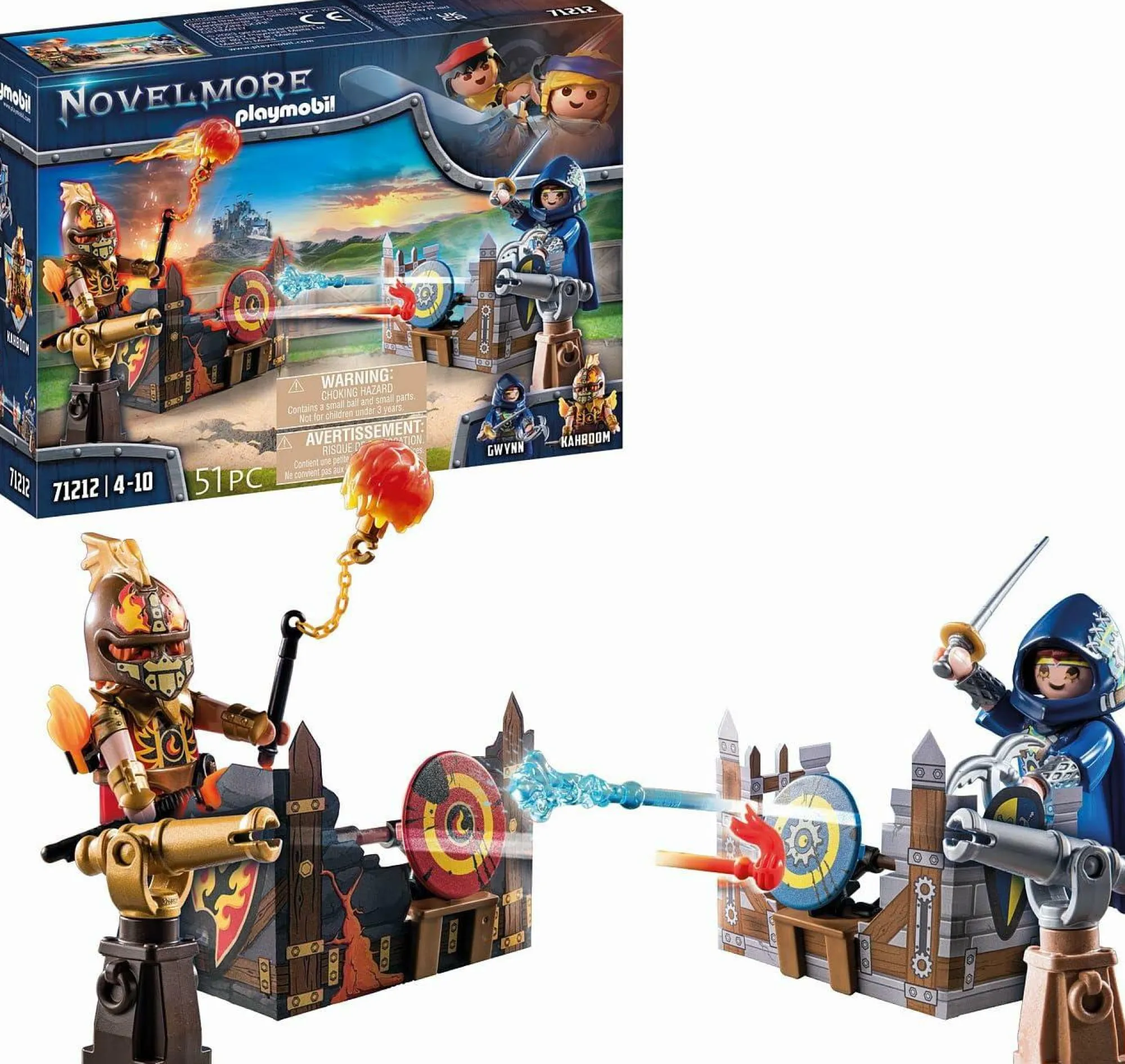 Jouet|De 2 À 4 Ans|PLAYMOBIL Duel chevalier Noverlmore et Burnham Raider