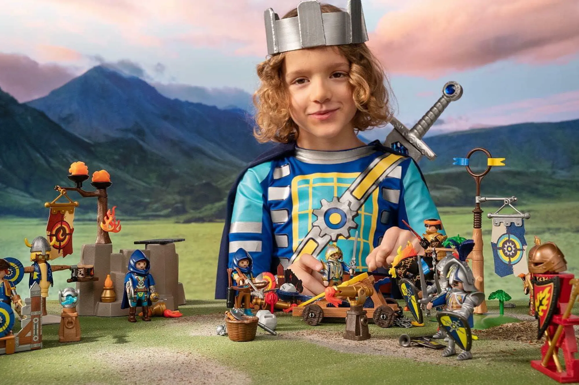 Jouet|De 2 À 4 Ans|PLAYMOBIL Duel chevalier Noverlmore et Burnham Raider