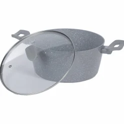 Cuisson Et Ustensiles|DELBO Faitout 24 cm marbré gris