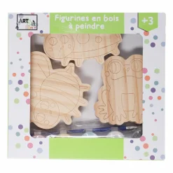 Jouet|Loisirs Créatifs|ART&KIT JUNIOR Figurines en bois à peindre animaux ou fleurs Vert
