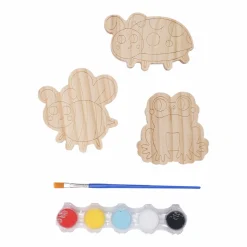 Jouet|Loisirs Créatifs|ART&KIT JUNIOR Figurines en bois à peindre animaux ou fleurs Vert