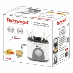 Cuisson Et Ustensiles|Petit Électroménager|TECHWOOD Fondue et friteuse 6 personnes 1L