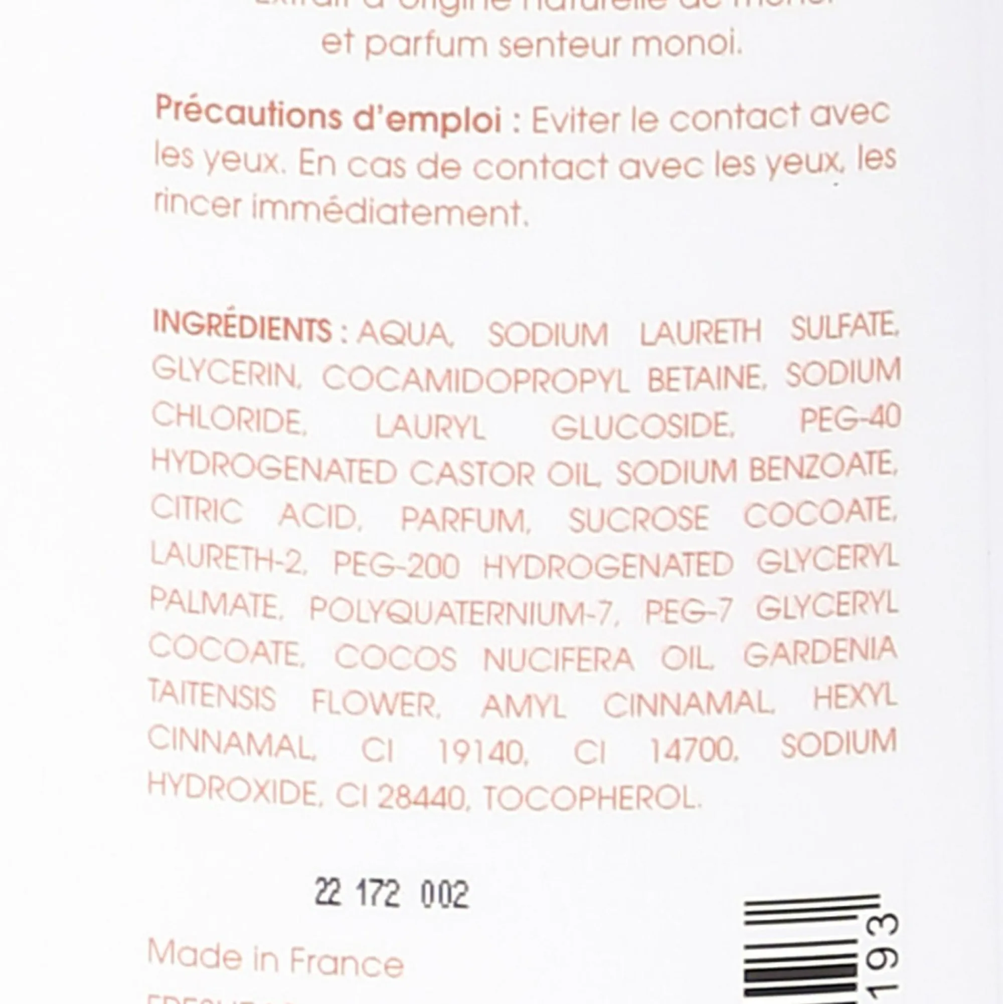 Hygiène|FRESHEA Gel douche au monoï de Tahiti