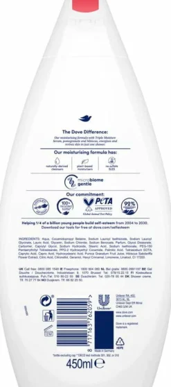 Hygiène|DOVE Gel douche revitalisant Grenade et Hibiscus