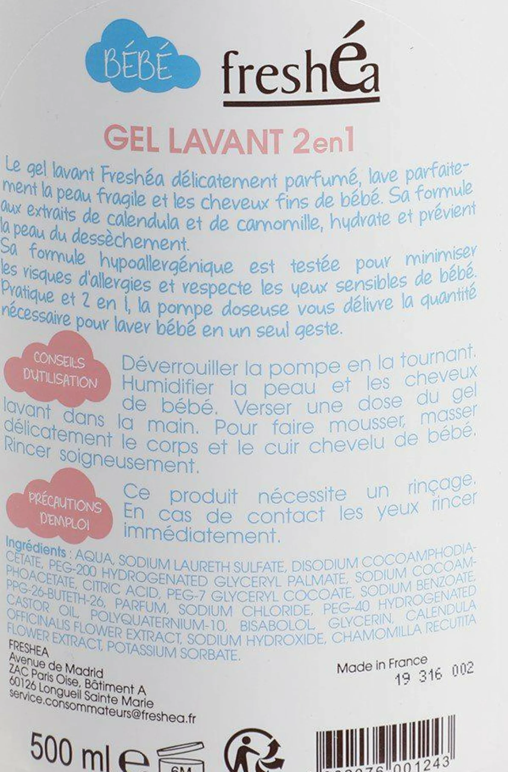 Soin Bébé|FRESHEA Gel lavant bébé 2 en 1