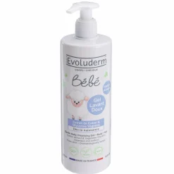 Soin Bébé|EVOLUDERM Gel Lavant Doux Bébé Visage & Corps - 500 ml