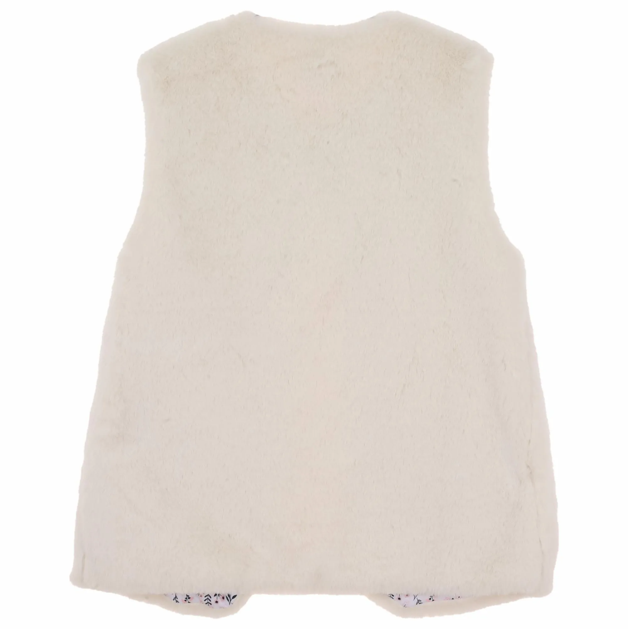 Hauts|LILI MARELLE Gilet sans manches fausse fourrure 3/6 ans Blanc