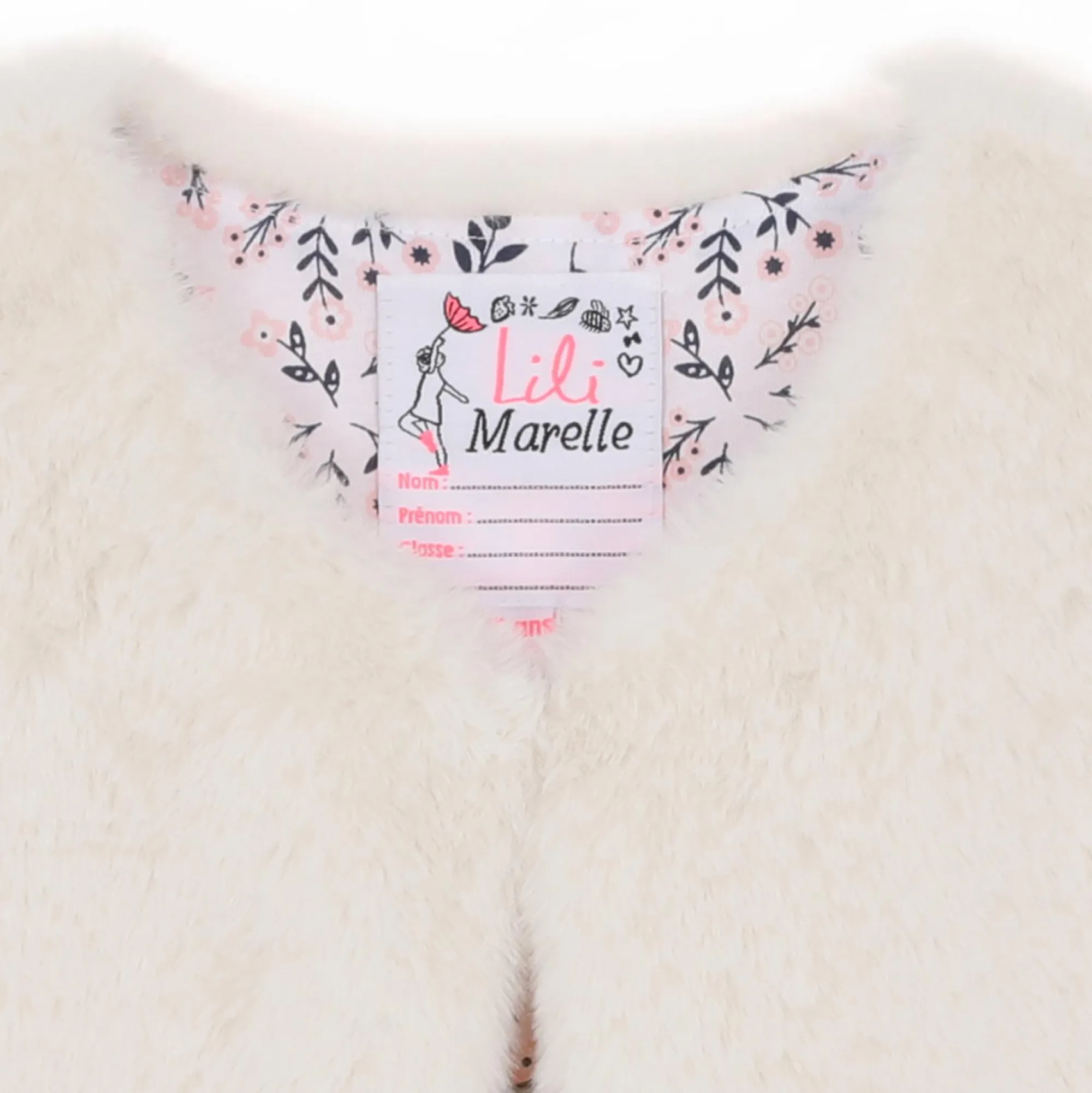 Hauts|LILI MARELLE Gilet sans manches fausse fourrure 3/6 ans Blanc