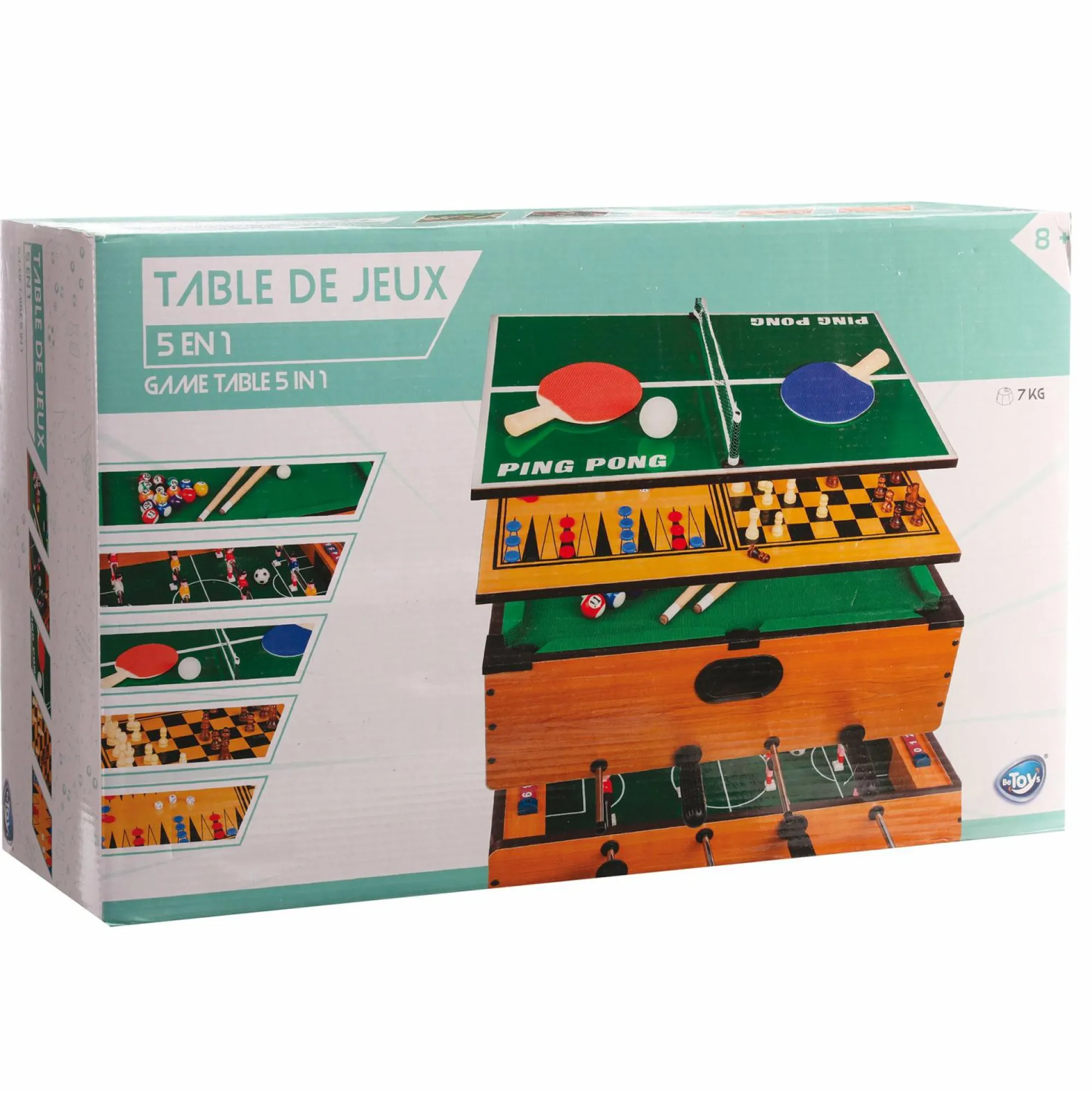 Jouet|Jeux De Société|BETOYS Jeux de tables 5 en 1