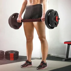 Accessoires De Sport|Stokomani Kit 2 en 1 barre et haltères