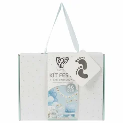 Vaisselle Jetable|Pique-Nique Et Camping|Stokomani Kit déco pour baby shower 46 pièces