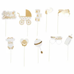 Vaisselle Jetable|Pique-Nique Et Camping|Stokomani Kit déco pour baby shower 46 pièces