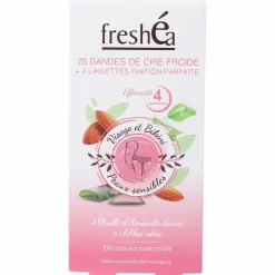 Hygiène|FRESHEA Kit de 28 bandes de cire froide