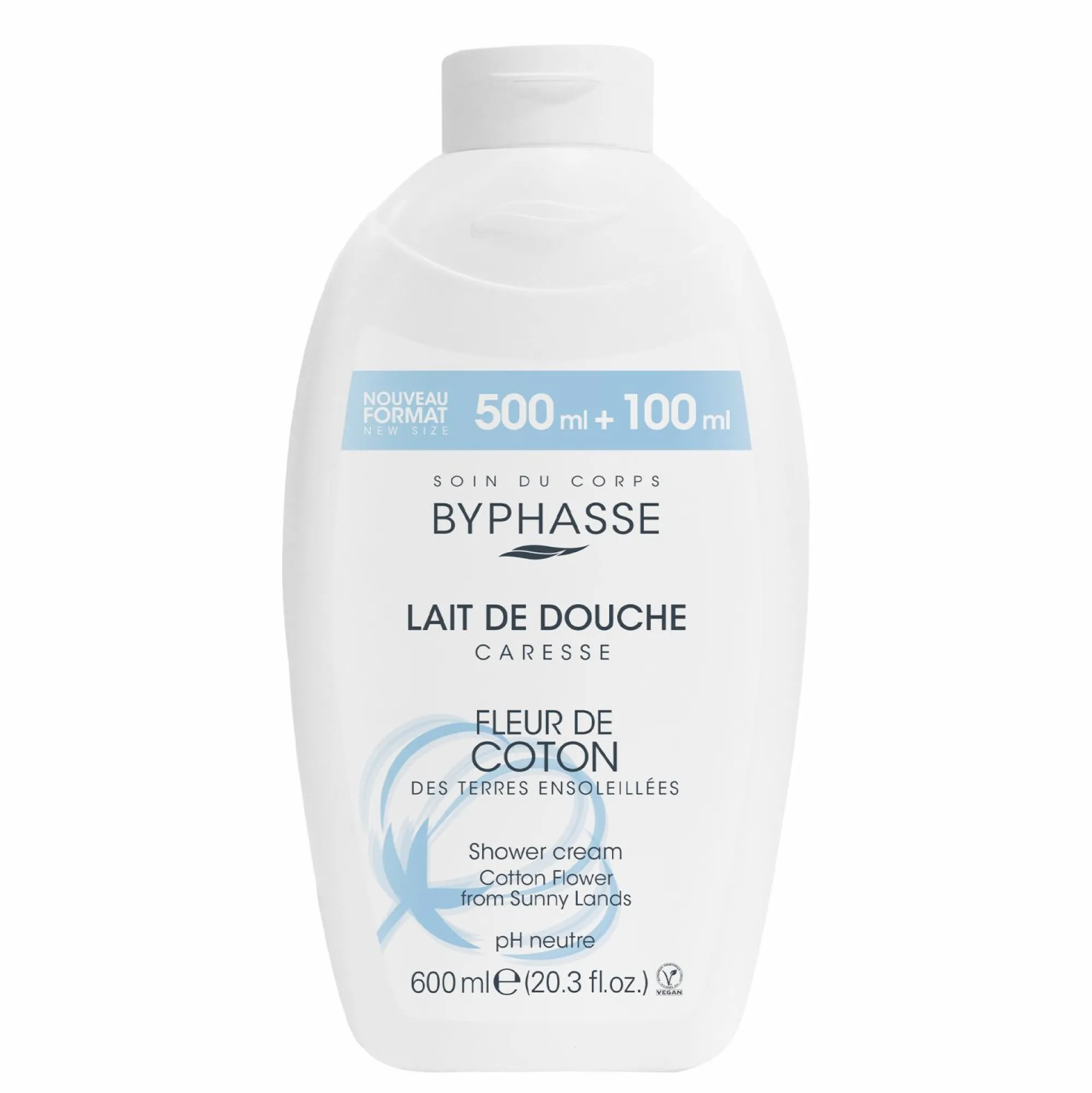 Hygiène|BYPHASSE Lait de douche caresse fleur de coton