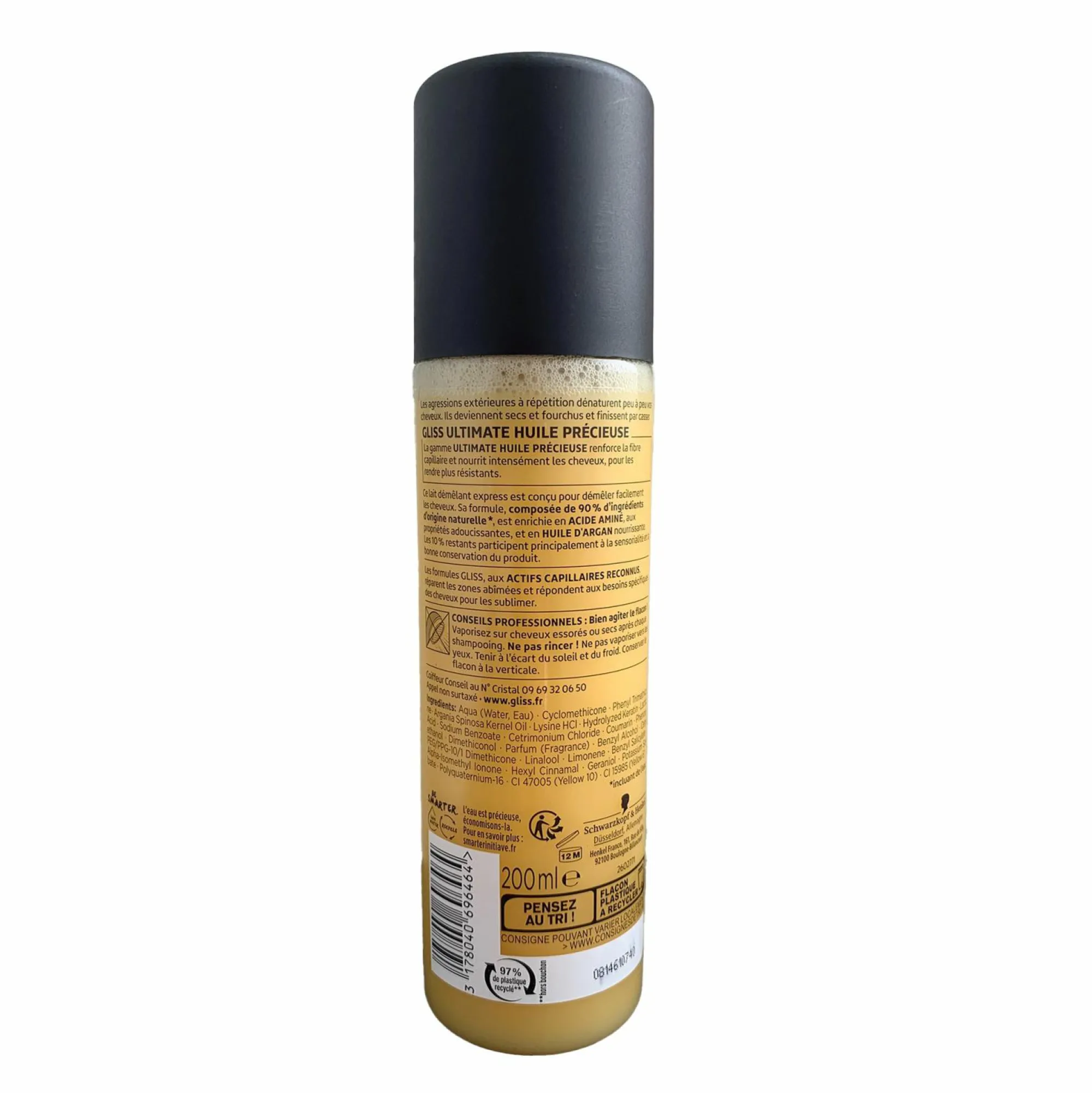 Cheveux|GLISS Lait démêlant express ultimate huile précieuse