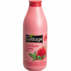 Hygiène|COTTAGE Lait hydratant douche et bain fraise menthe