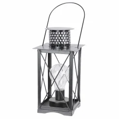 Luminaires|DECLIC HOME Lampe lanterne métal noir 8 LED