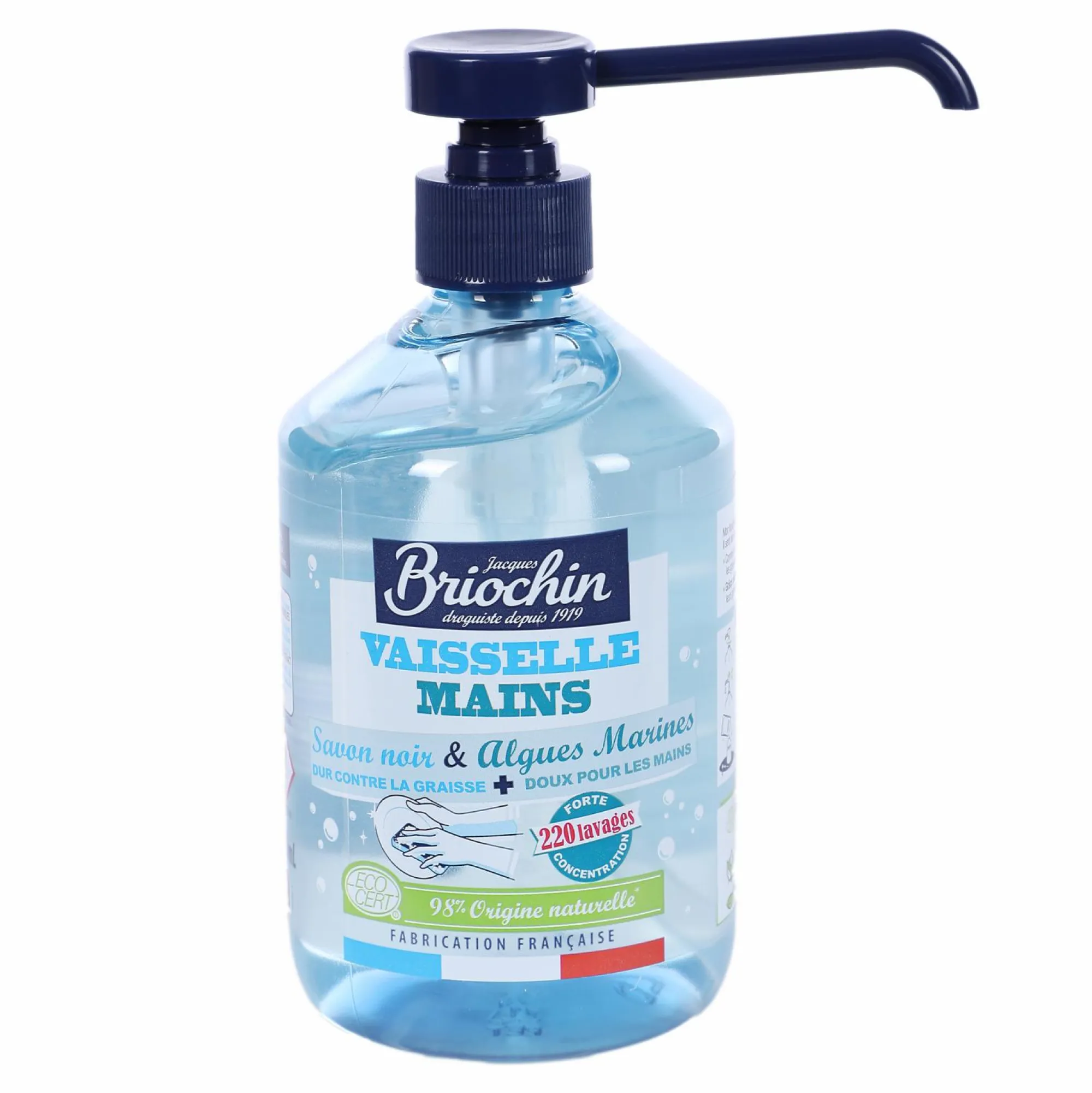 Produits Ménagers|LE BRIOCHIN Liquide vaisselle mains au savon noir et algues marines