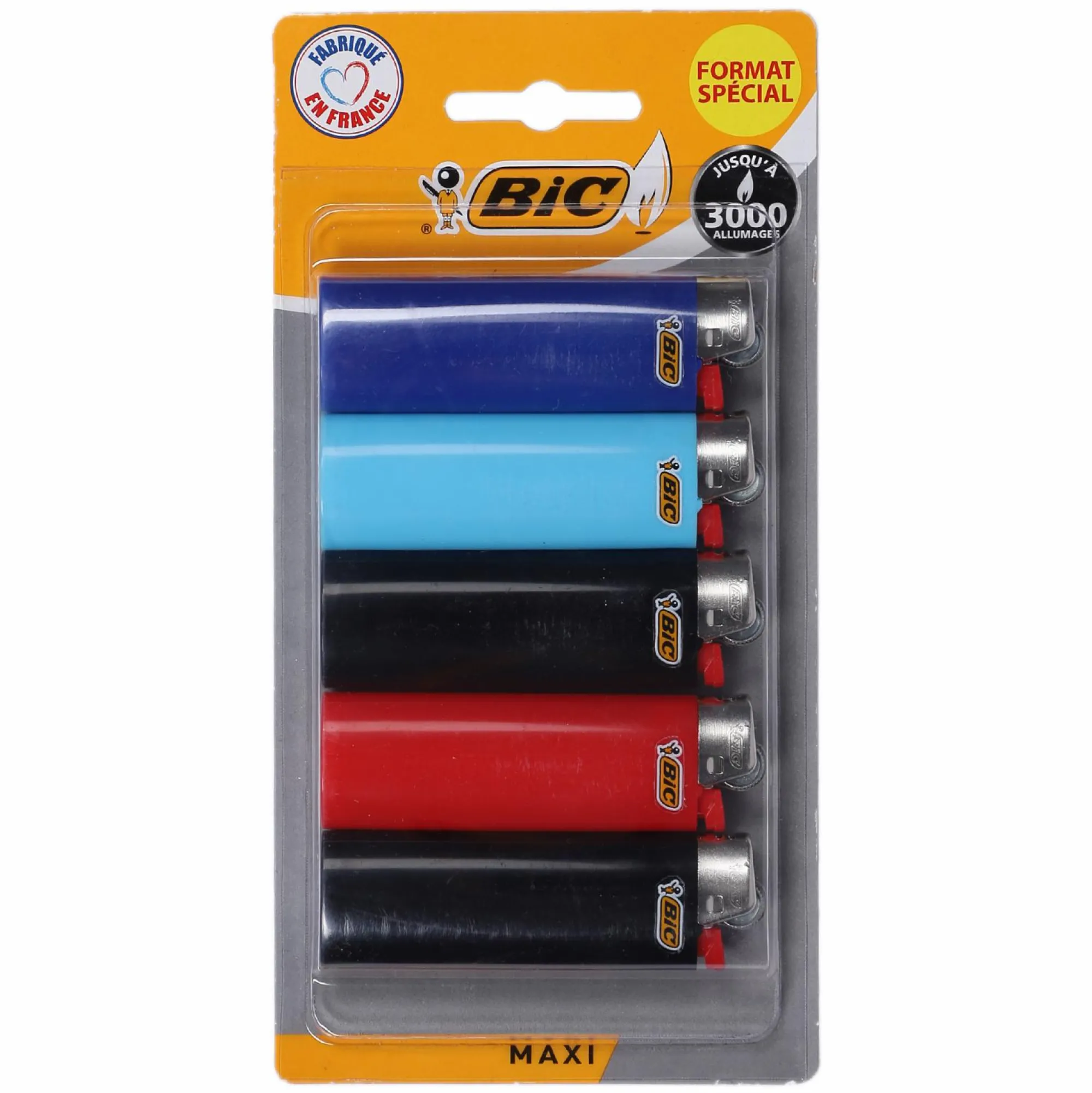 Accessoires Fumeurs|BIC Lot de 4 + 1 maxi briquets