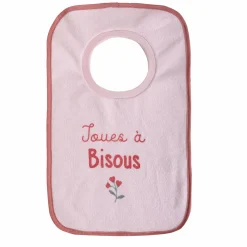 Accessoires De Puériculture|MES PETITS CAILLOUX Lot de 7 bavoirs rose/vert