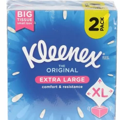 Hygiène|KLEENEX Lot de 2 boîtes de 40 mouchoirs original extra large