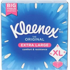 Hygiène|KLEENEX Lot de 2 boîtes de 40 mouchoirs original extra large