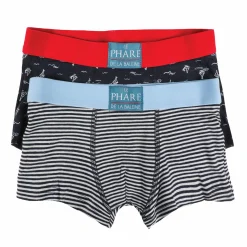 Sous-Vêtements Et Vêtements De Nuit|LE PHARE DE LA BALEINE LOT DE 2 BOXERS COTON BIO EN BOITE