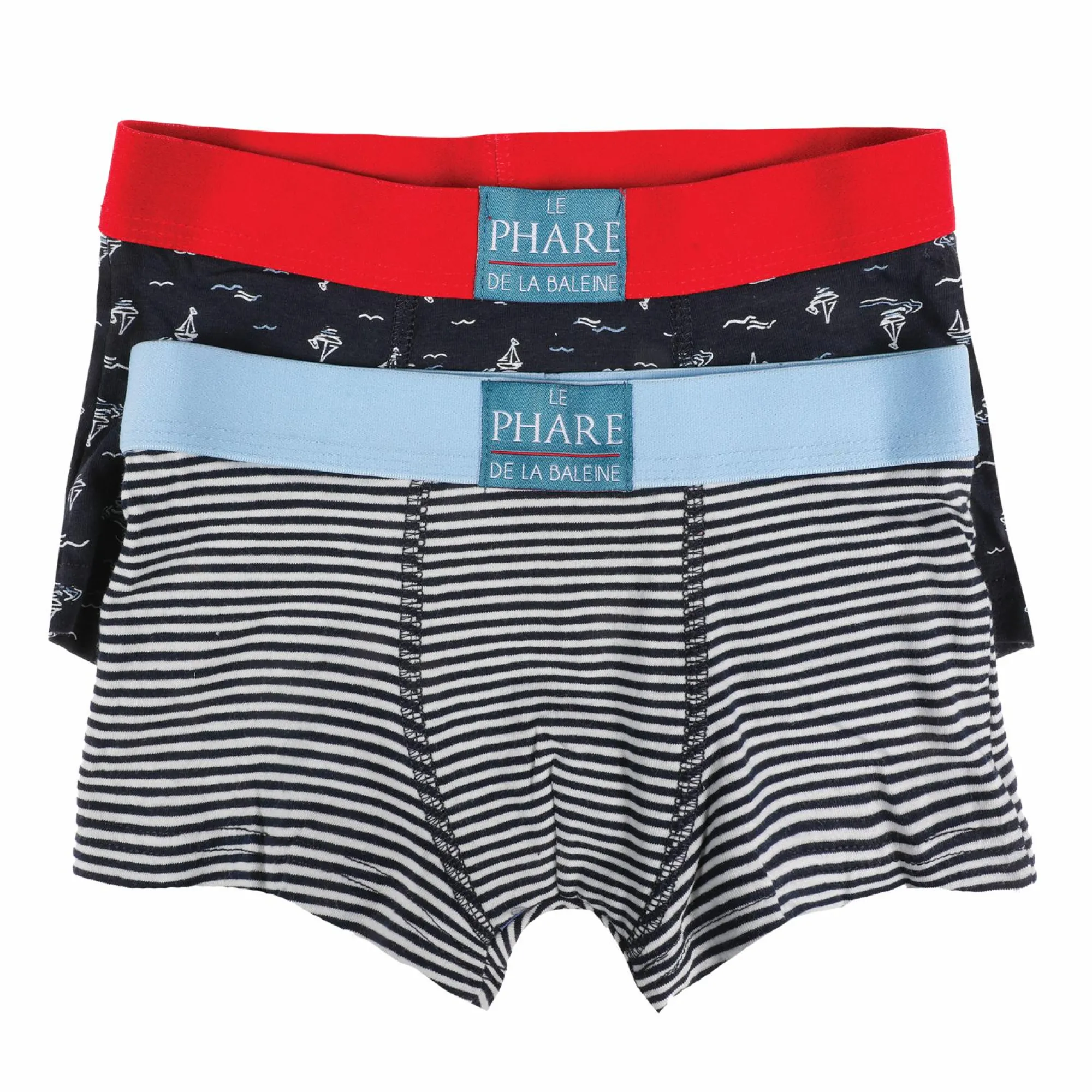 Sous-Vêtements Et Vêtements De Nuit|LE PHARE DE LA BALEINE LOT DE 2 BOXERS COTON BIO EN BOITE