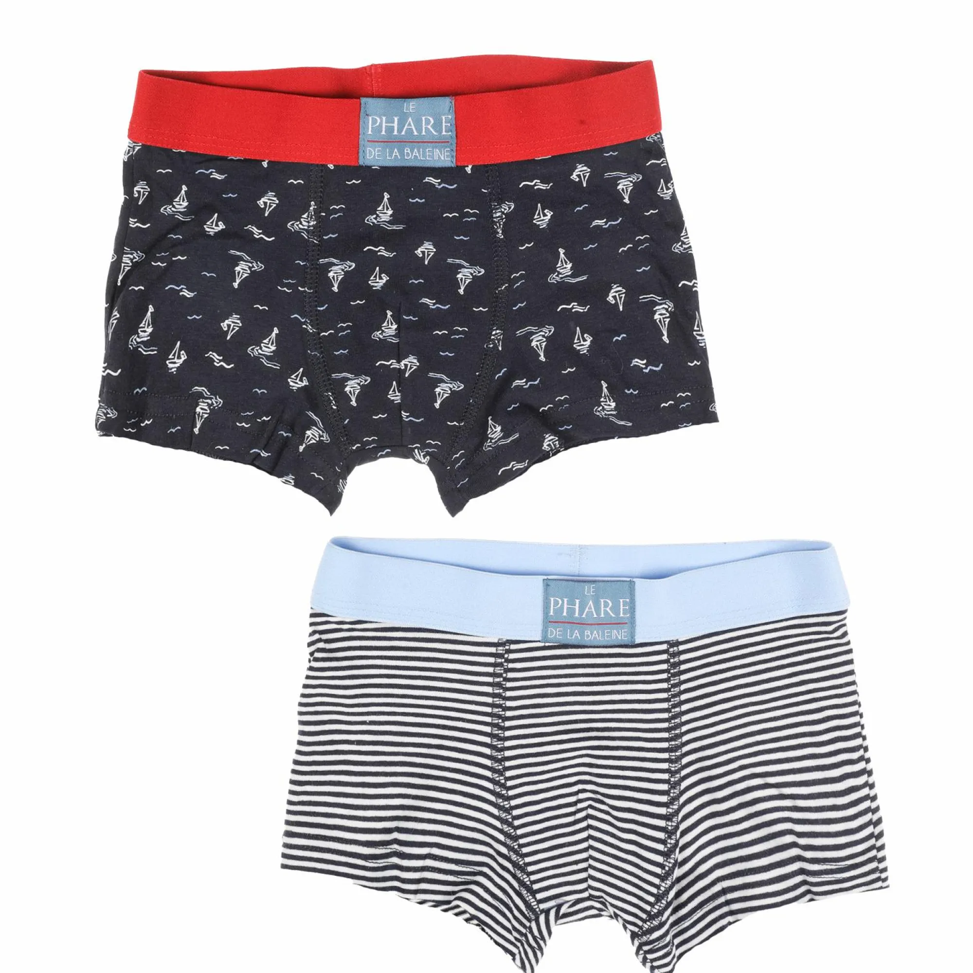 Sous-Vêtements Et Vêtements De Nuit|LE PHARE DE LA BALEINE LOT DE 2 BOXERS COTON BIO EN BOITE