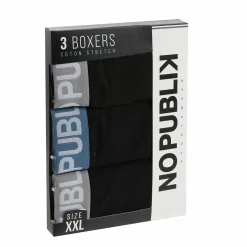 Sous-Vêtements Et Vêtements De Nuit|NO PUBLIK Lot de 3 boxers unis en coton