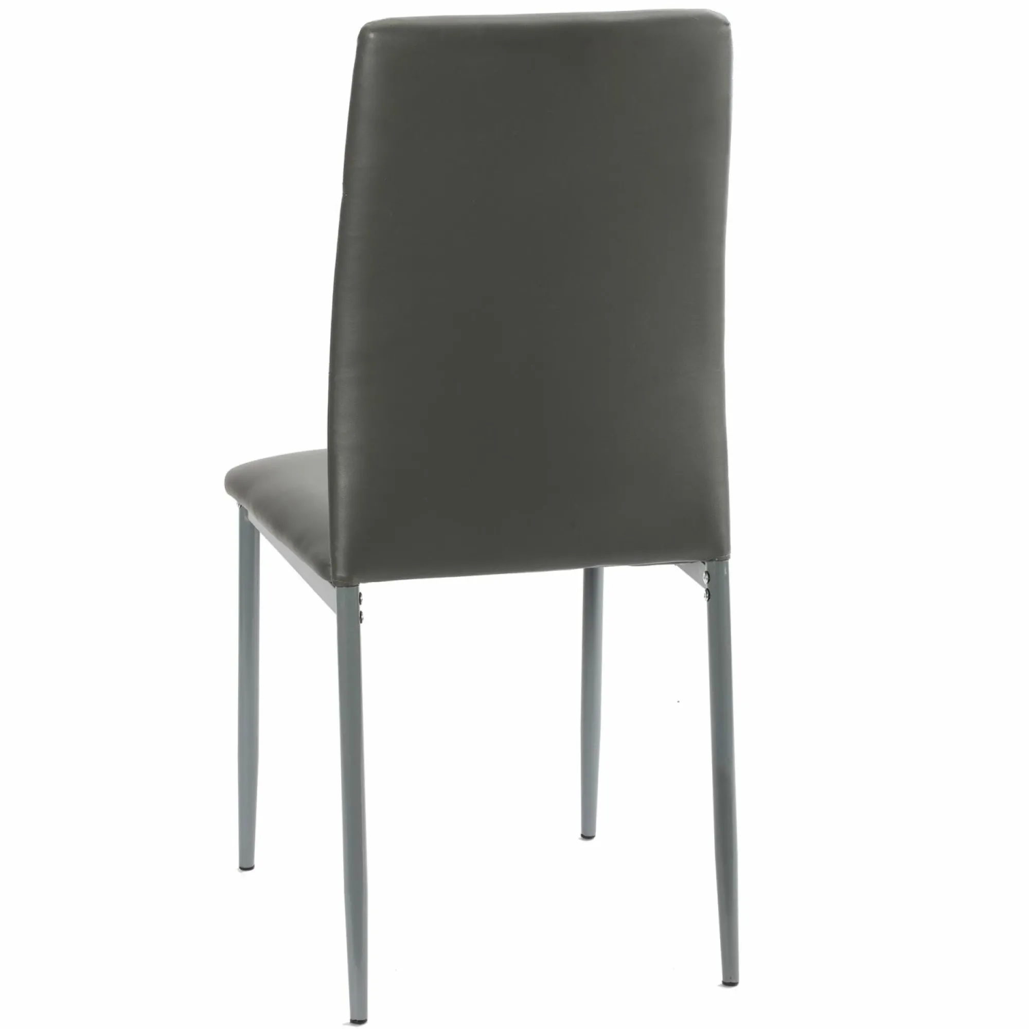 Mobilier|DECLIC HOME Lot de 2 chaises grises avec pieds en métal