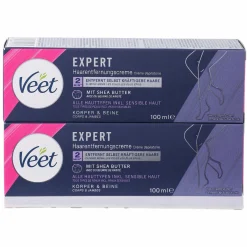 Hygiène|VEET Lot de 2 crèmes épilatoires expert corps et jambes