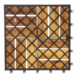 Mobilier Et Décoration De Jardin|DECLIC GARDEN Lot de 6 dalles en acacia