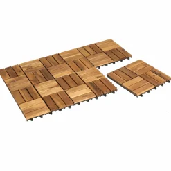 Mobilier Et Décoration De Jardin|DECLIC GARDEN Lot de 6 dalles en acacia
