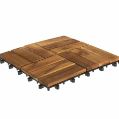 Mobilier Et Décoration De Jardin|DECLIC GARDEN Lot de 6 dalles en acacia