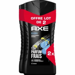 Hygiène|AXE Lot de 2 gel douche Alaska air marin et bergamote