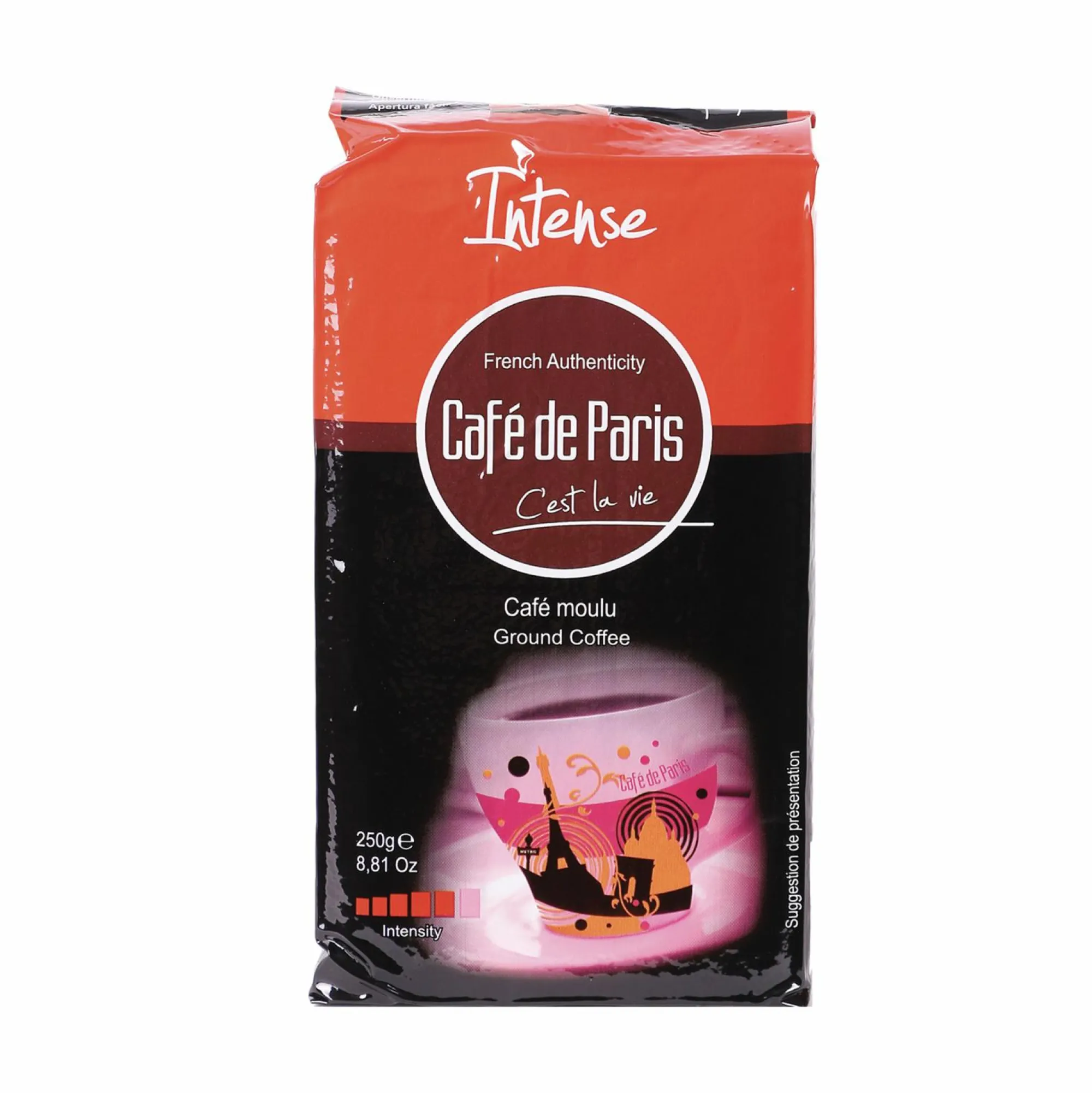 Boissons|CAFE DE PARIS LOT DE 4 PAQUETS CAFE MOULU