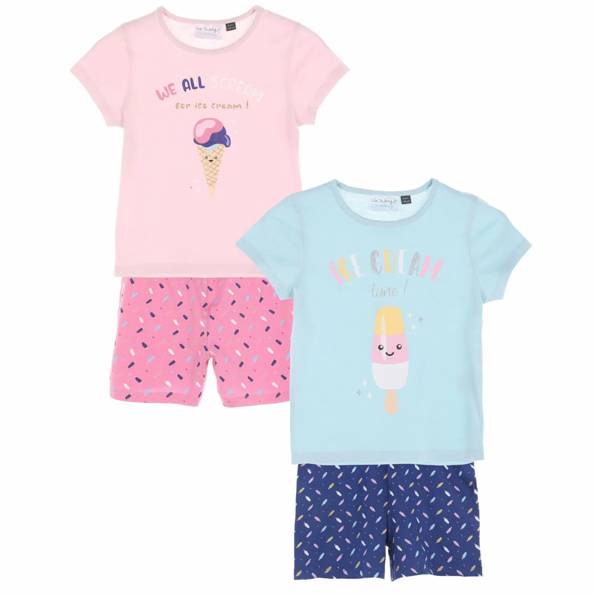 Sous-Vêtements Et Vêtements De Nuit|LA TWISTY COMPANY Lot de 2 pyjashorts 3/12 ans