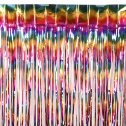 Fêtes Et Cérémonies|TABLE EN FETE / APOINT Lot de 2 rideaux fils à sequins Arc-en-ciel