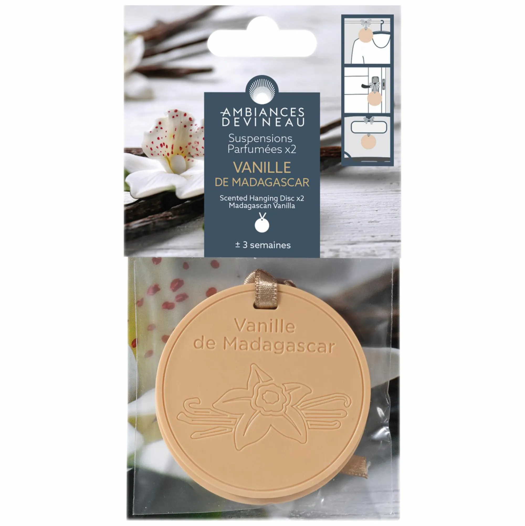 Bougies|Stokomani Lot de 2 suspensions parfum vanille de Madagascar
