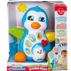 Jouet|De 0 À 24 Mois|CLEMENTONI Maman Pingouin et Picou